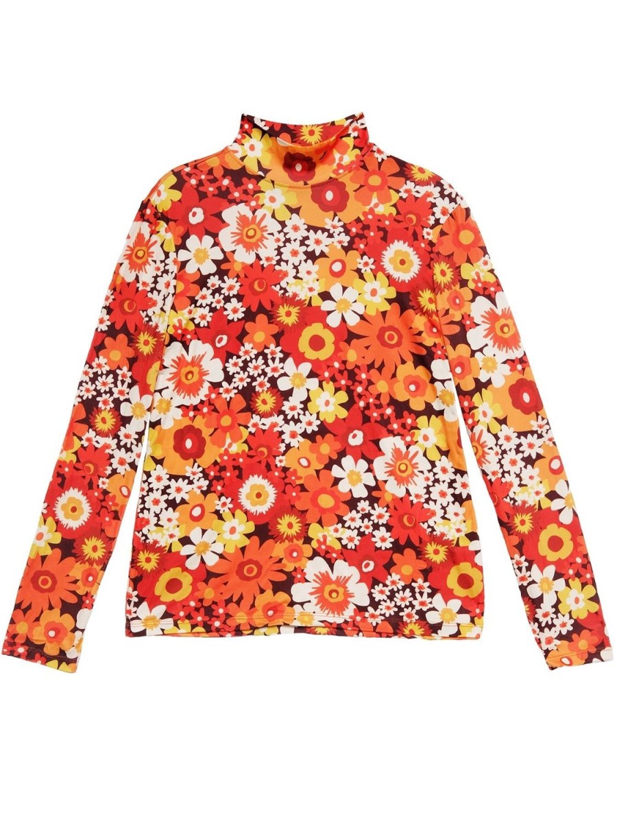 Online Lesley Evers Ida Tee Flower Power Orange