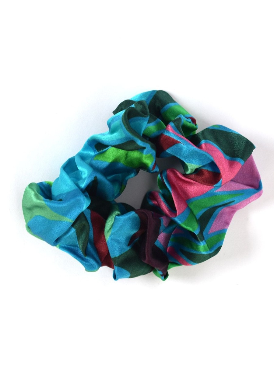 Clearance Lesley Evers Skye Silk Scrunchie Shakalaka Blue