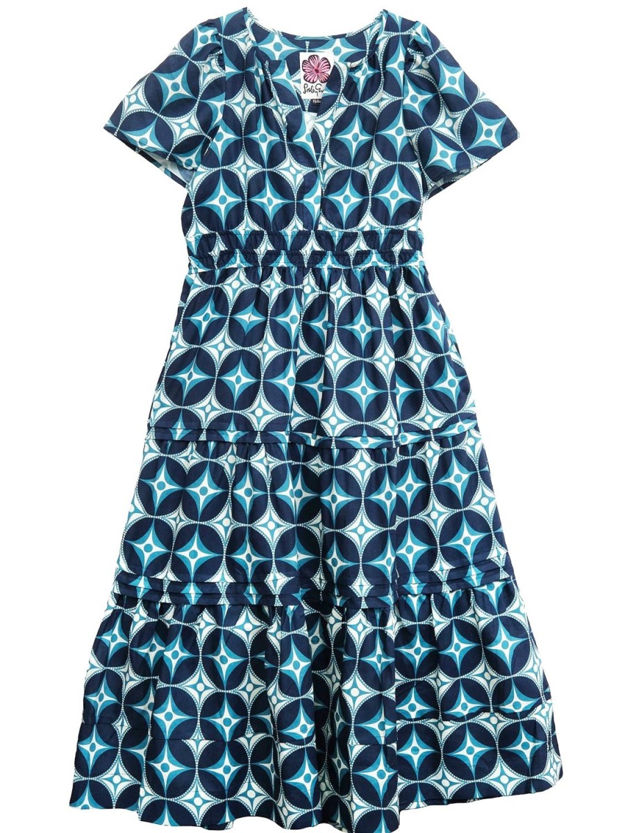 New Lesley Evers Genevieve Dress North Star Navy