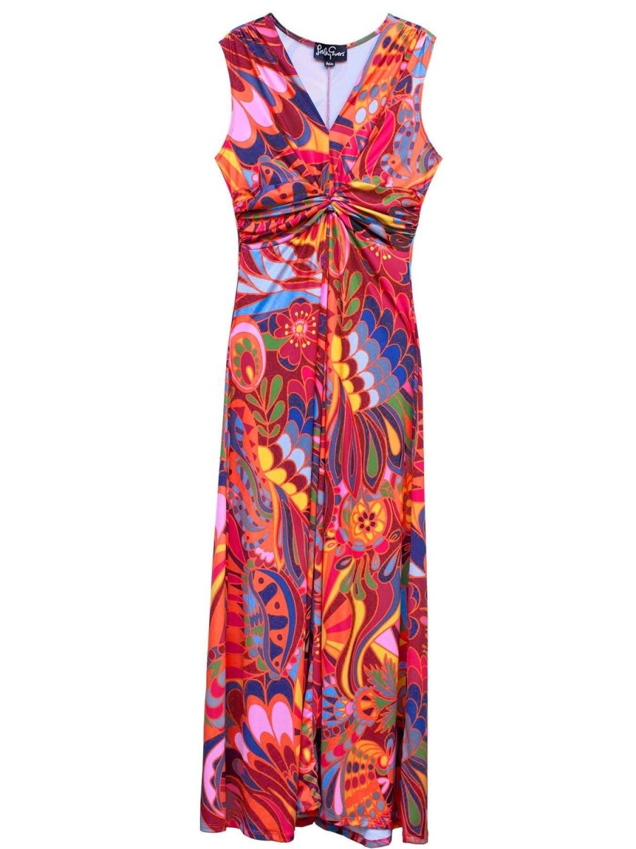 New Lesley Evers Sienna Maxi Dress Shakalaka Orange