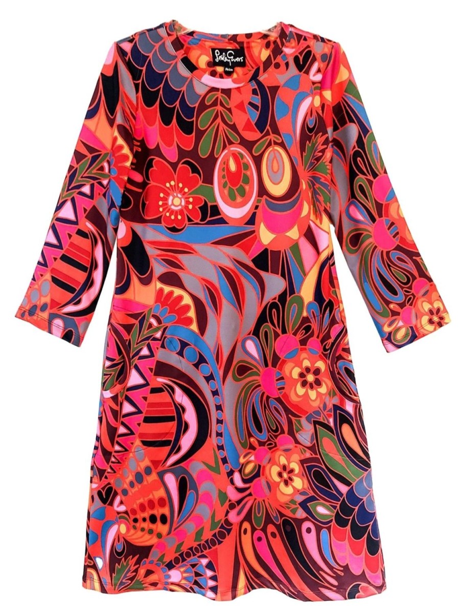 New Lesley Evers Arden Dress Shakalaka Orange