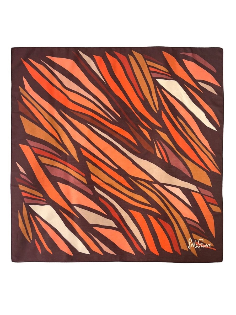 New Lesley Evers Thea Scarf Seagrass Brown