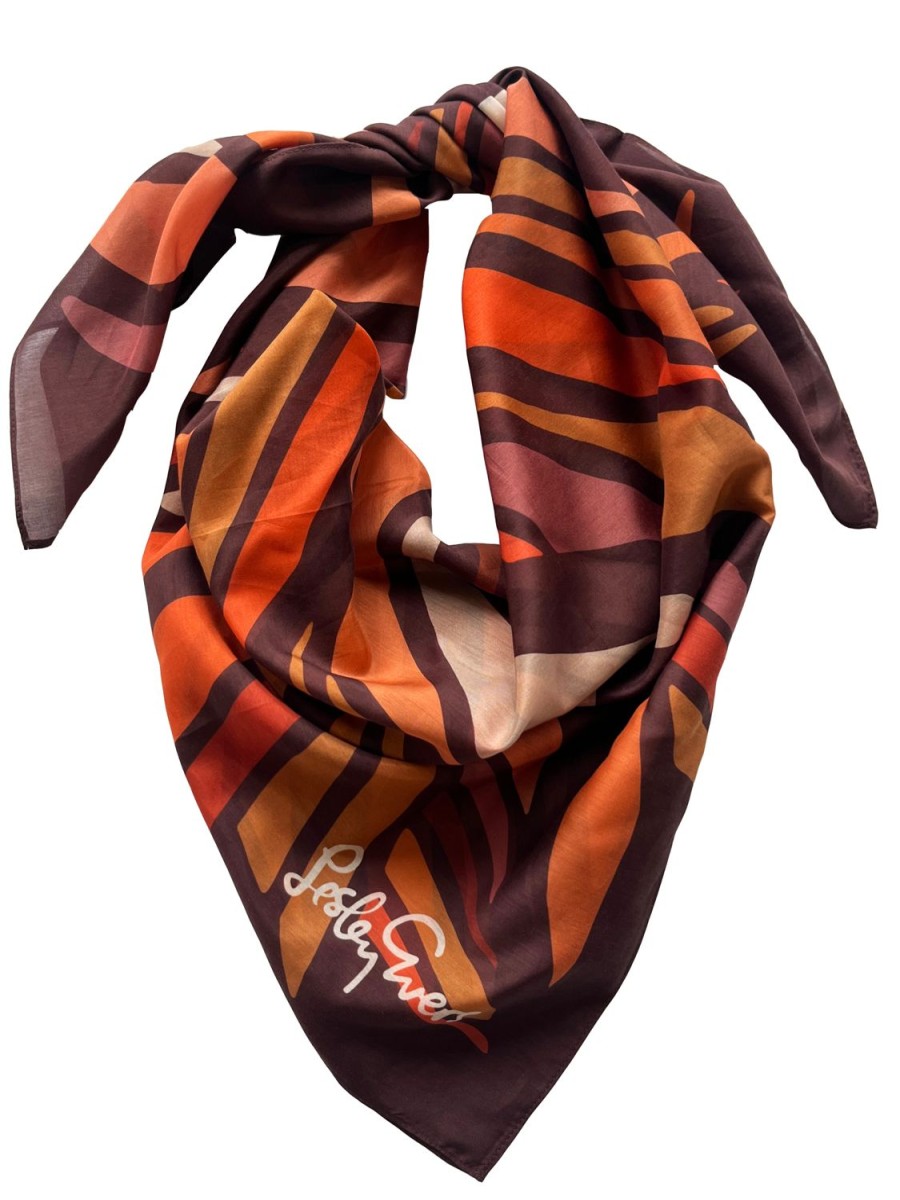 New Lesley Evers Thea Scarf Seagrass Brown