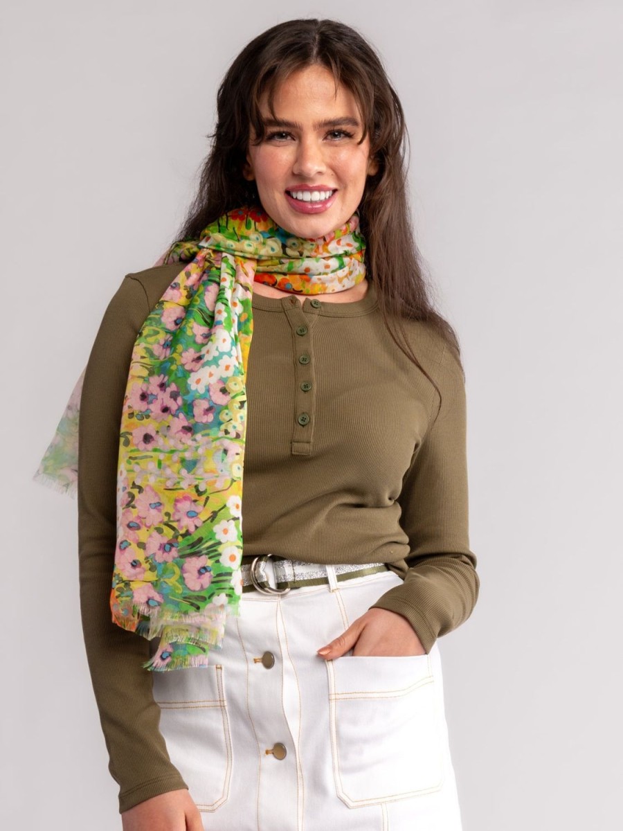 Wholesale Lesley Evers Esme Silk Scarf Garden Flowers