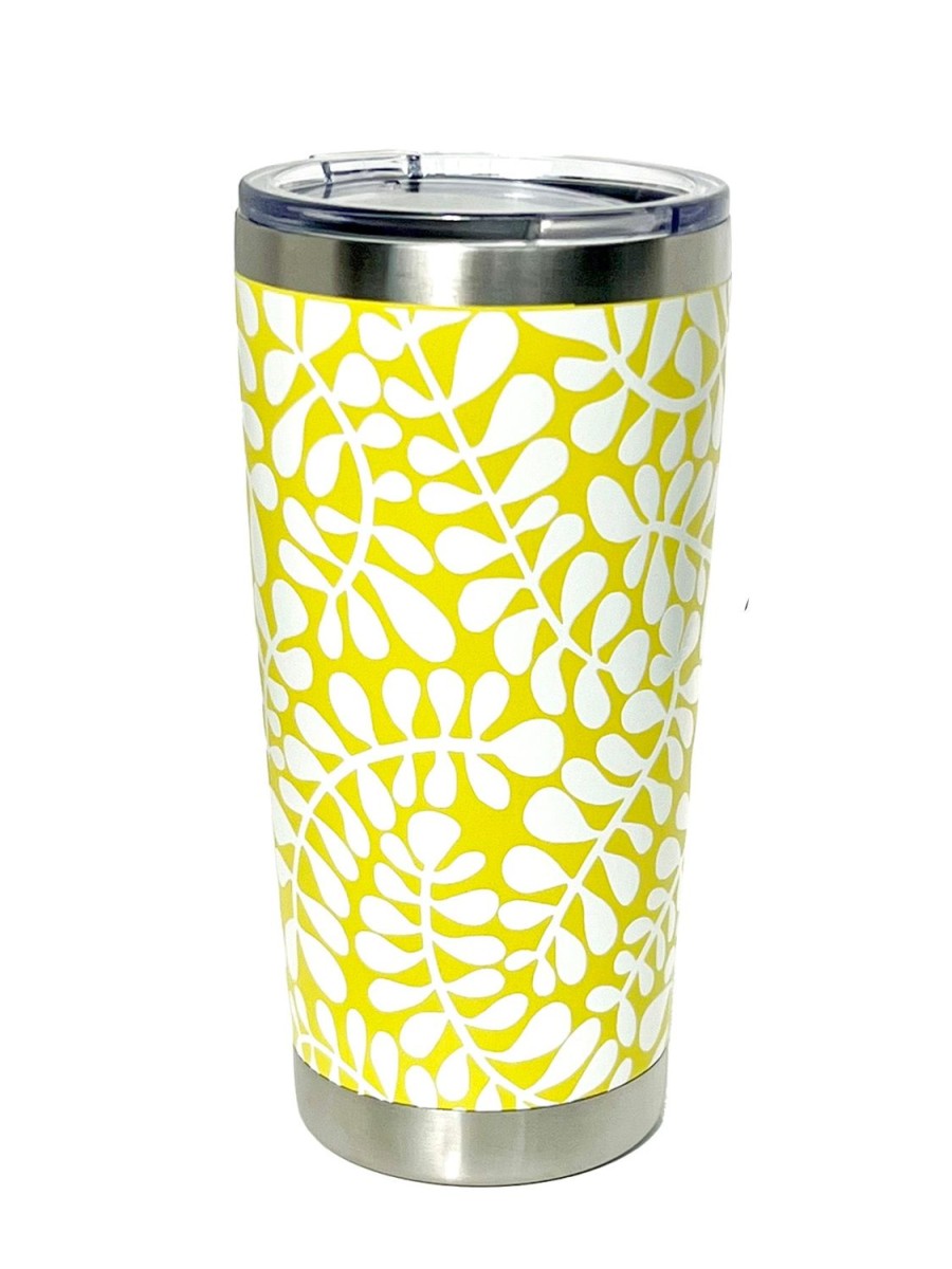 Hot Lesley Evers Yellow Fern 20Oz Travel Tumbler