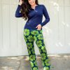 Hot Lesley Evers Audrey Pant Blooms Green And Navy