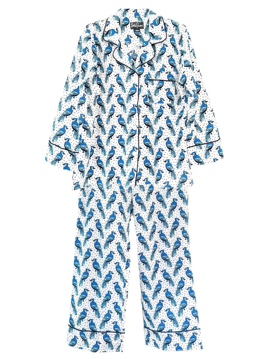 New Lesley Evers Josephine Pajama Set Blue Jays