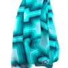 New Lesley Evers Esme Silk Scarf Aqua Ribbon