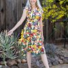 Online Lesley Evers Betsy Dress Mushrooms Navy