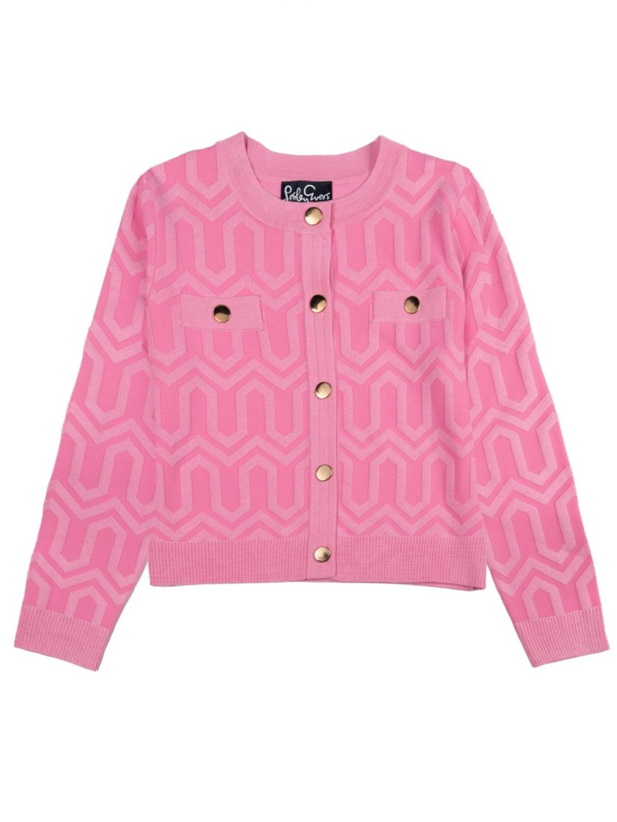 New Lesley Evers Lea Cardigan Pink