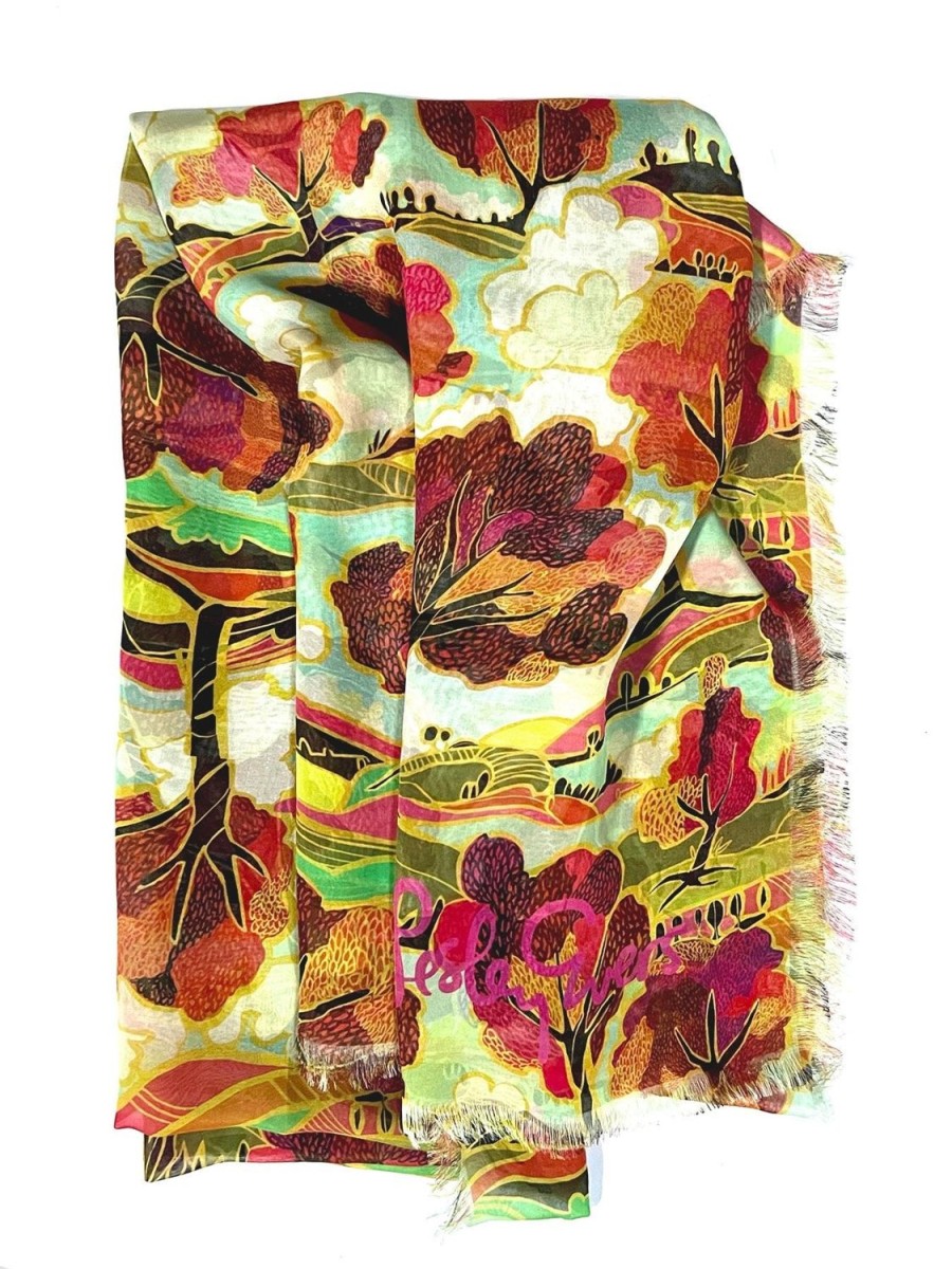 Wholesale Lesley Evers Esme Silk Scarf Sonoma Landscape