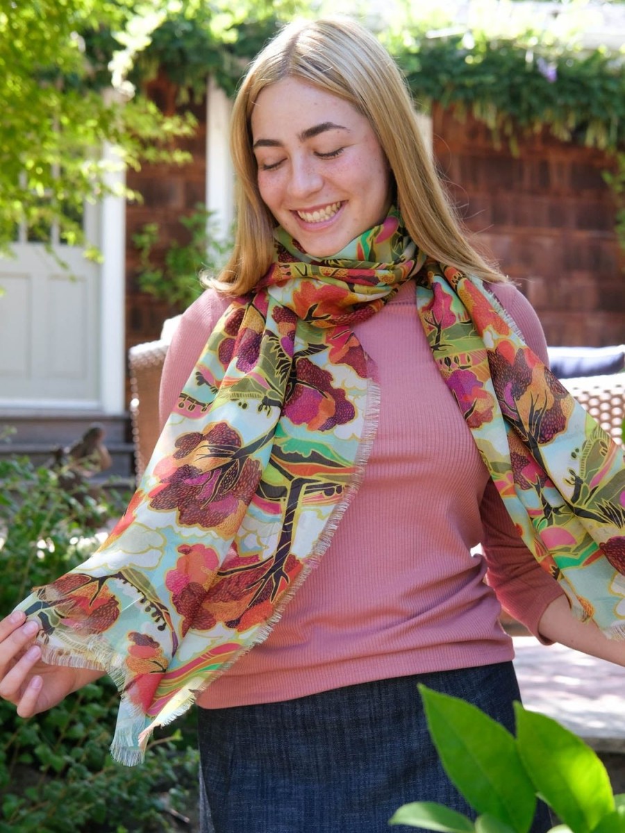 Wholesale Lesley Evers Esme Silk Scarf Sonoma Landscape