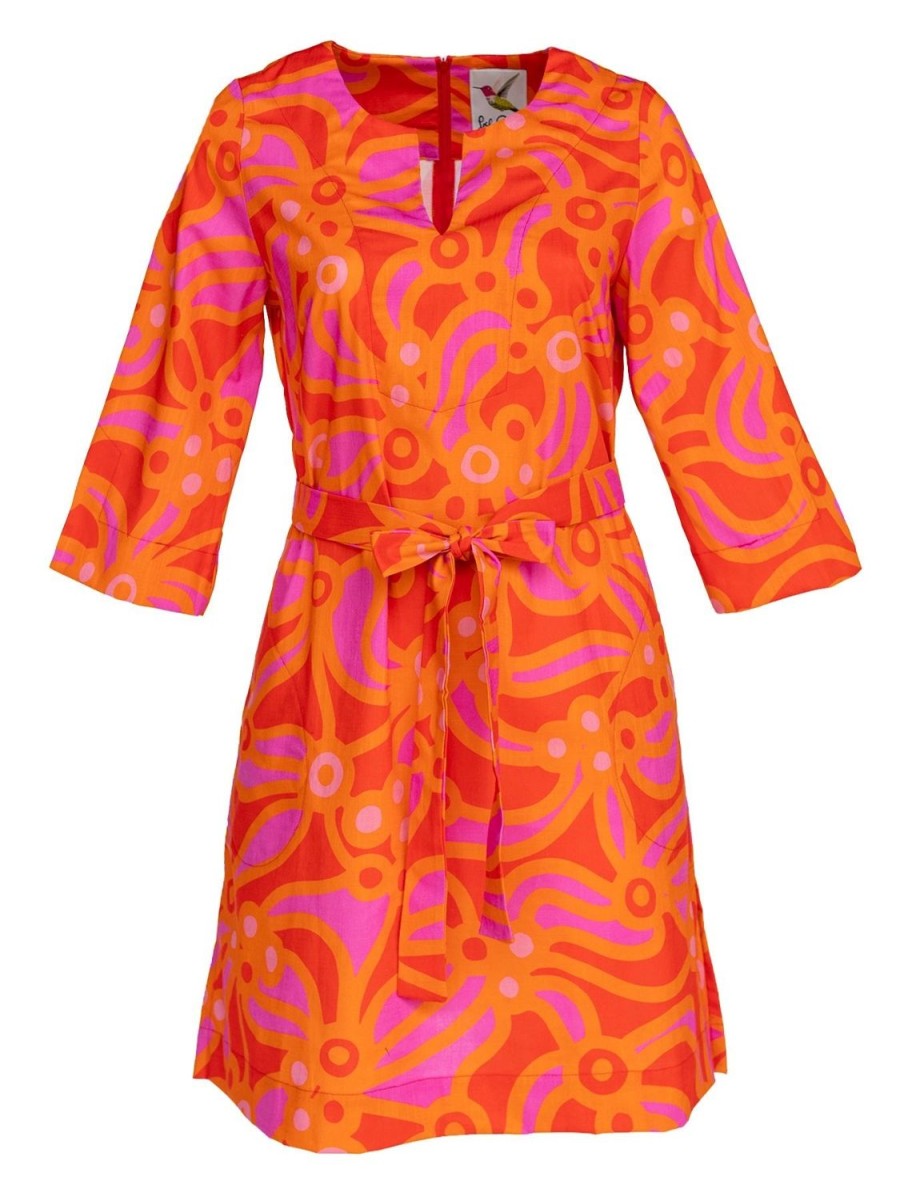 Online Lesley Evers Drew Dress Chicka Boom Orange