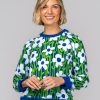 Clearance Lesley Evers Darcy Sweatshirt Nostalgia Flower Navy