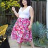 Clearance Lesley Evers Dixie Skirt Flower Power Pink