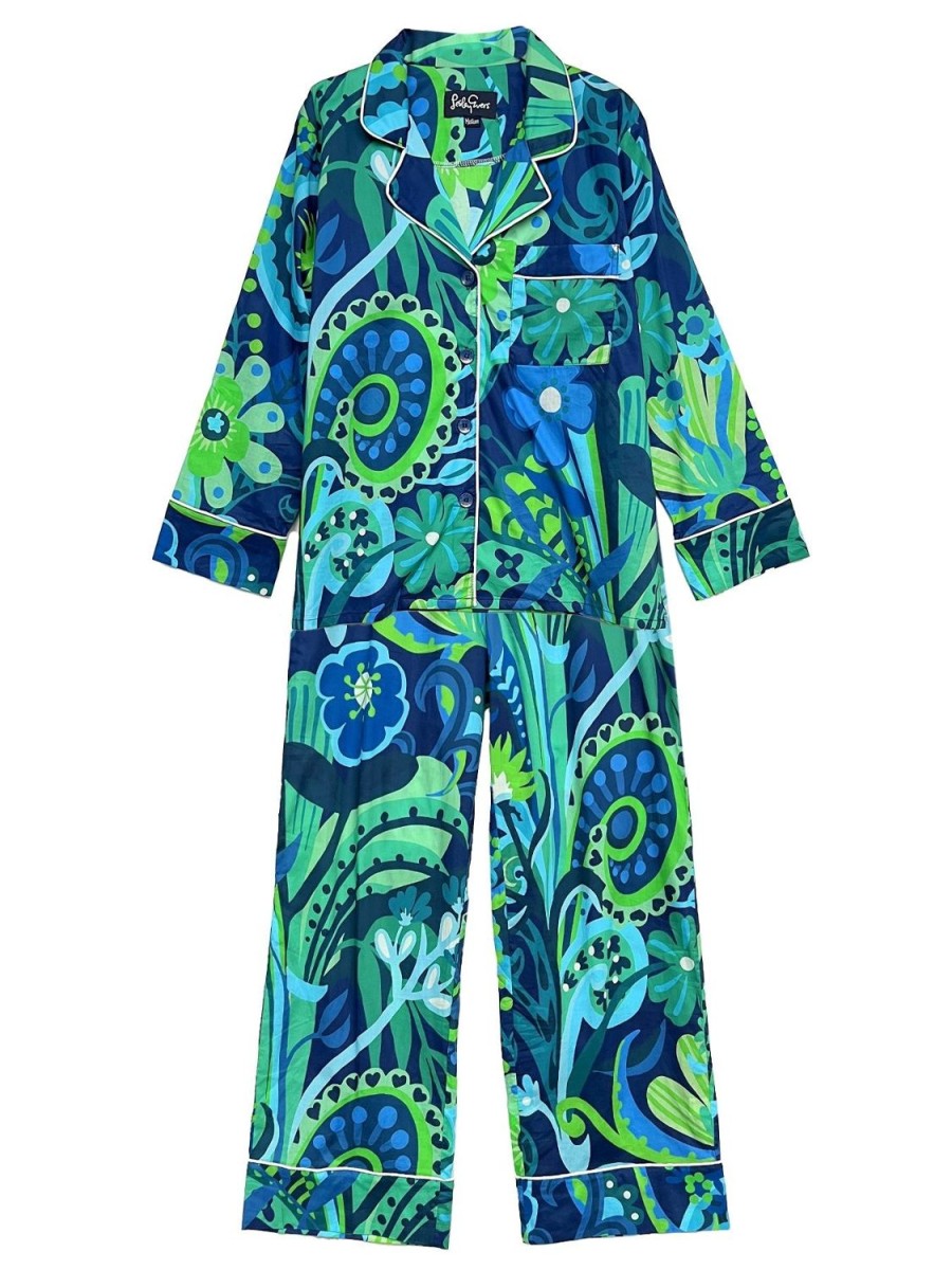 Clearance Lesley Evers Josephine Pajama Set Bonanza Blue