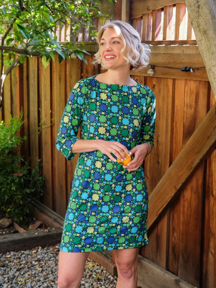 Wholesale Lesley Evers Mindy Dress Stained Glass Green