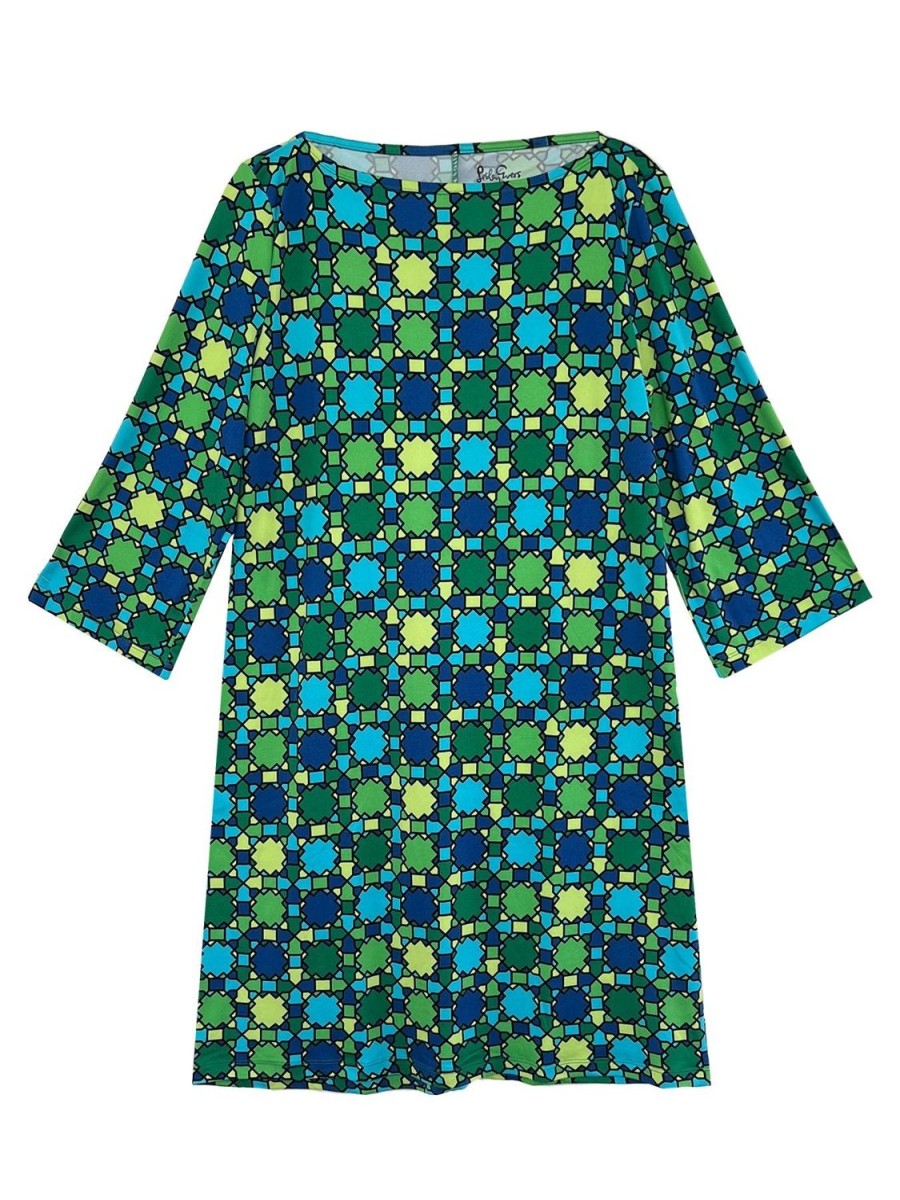 Wholesale Lesley Evers Mindy Dress Stained Glass Green