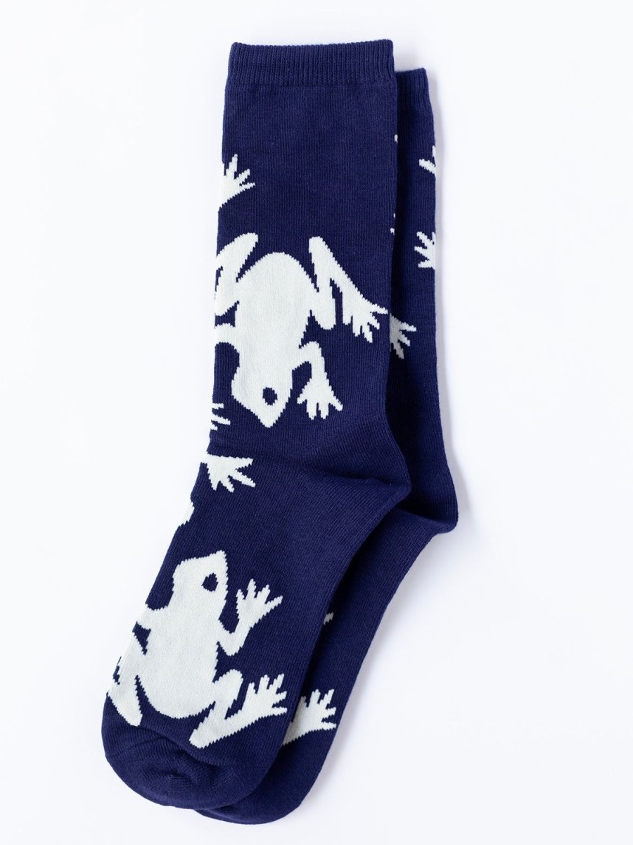 Best Lesley Evers Socks Frogs Navy