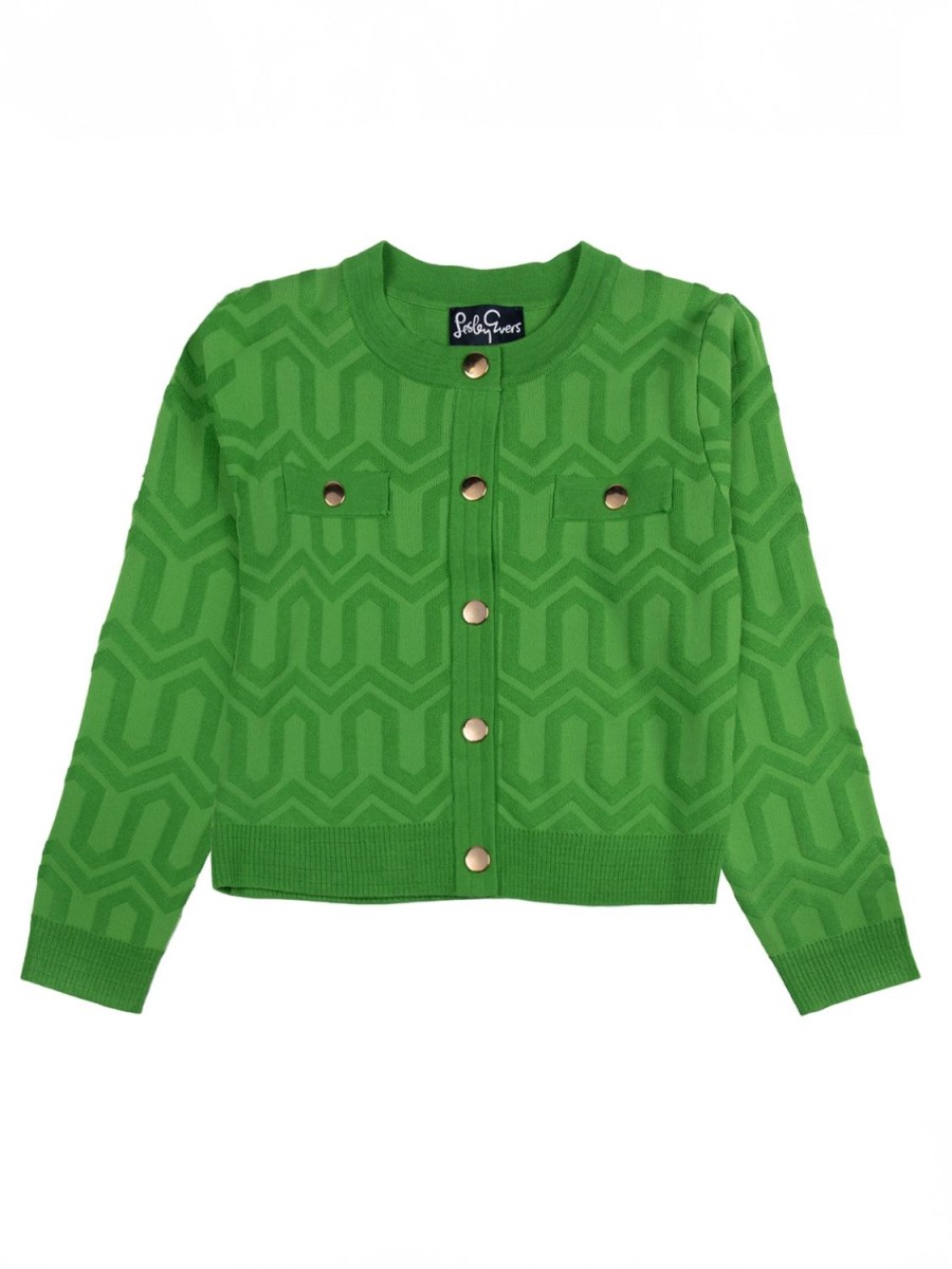 Online Lesley Evers Lea Cardigan Green