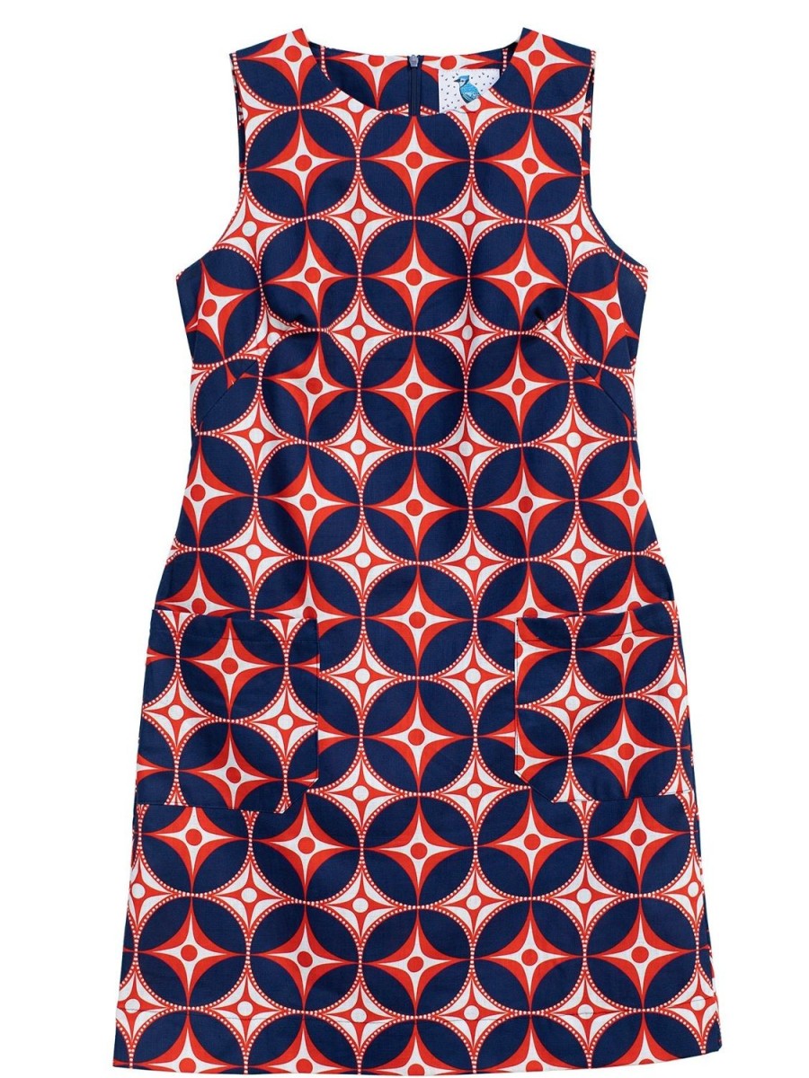 Wholesale Lesley Evers Molly Dress North Star Navy/Red