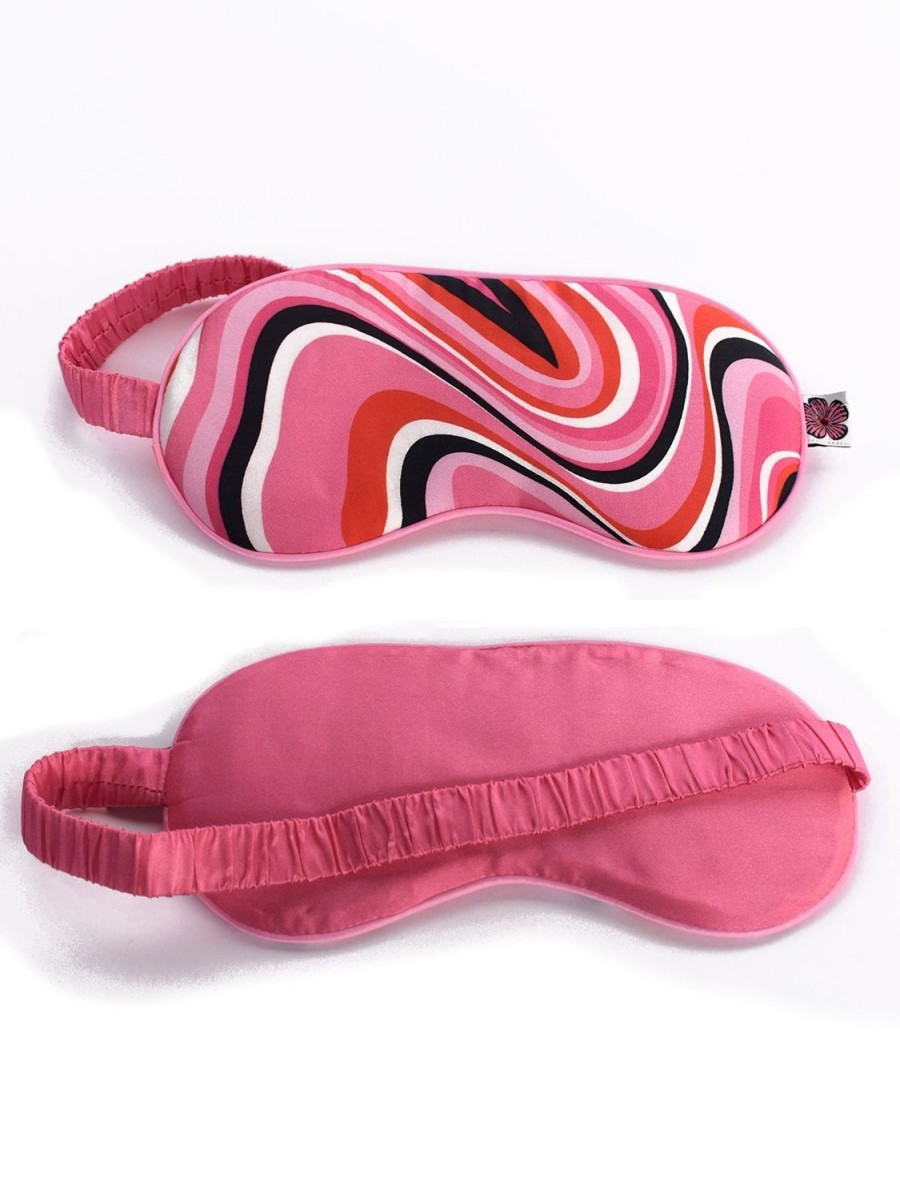 Clearance Lesley Evers Silk Eye Mask Pinwheel Pink