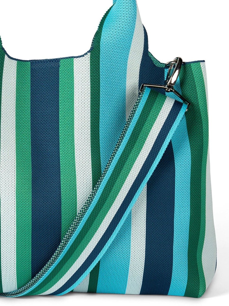 Hot Lesley Evers Marisol Tote Blue Stripe