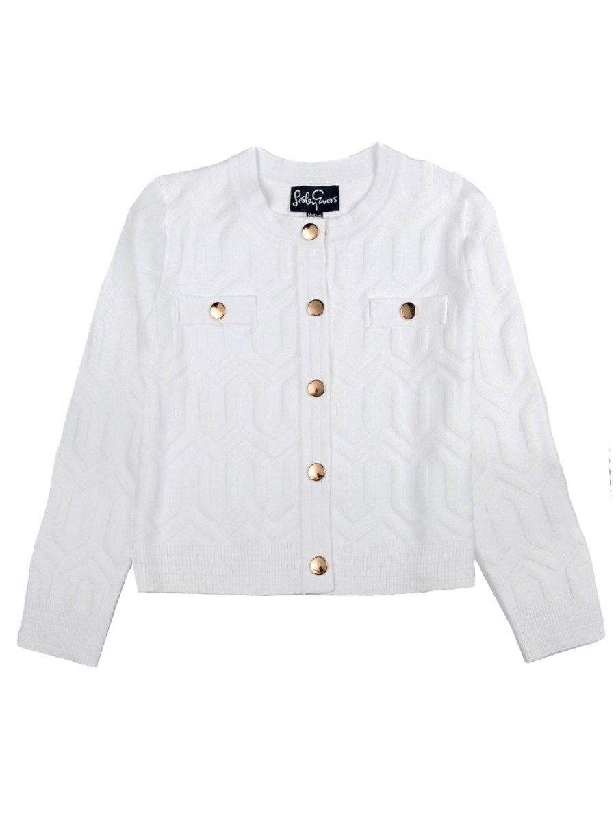 Best Lesley Evers Lea Cardigan White