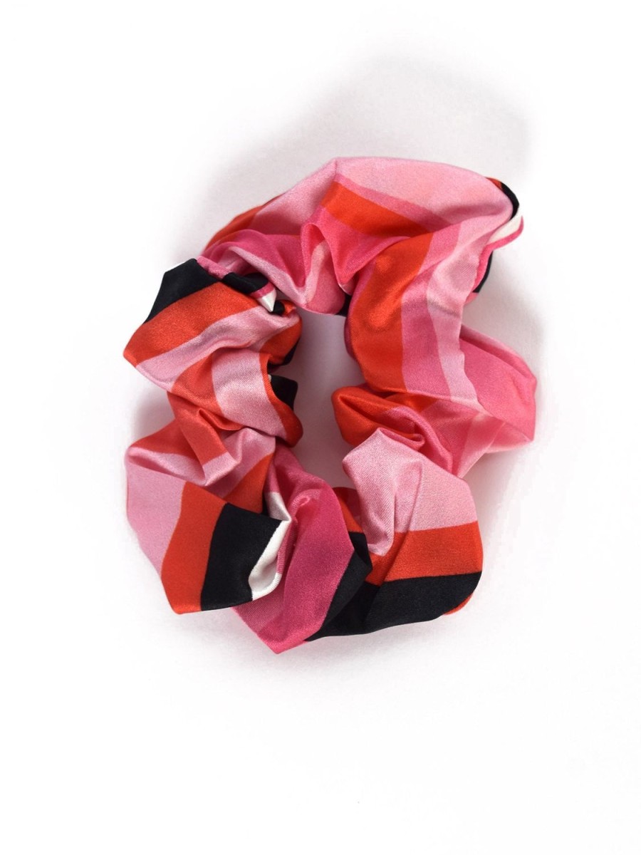 Clearance Lesley Evers Skye Silk Scrunchie Pinwheel Pink