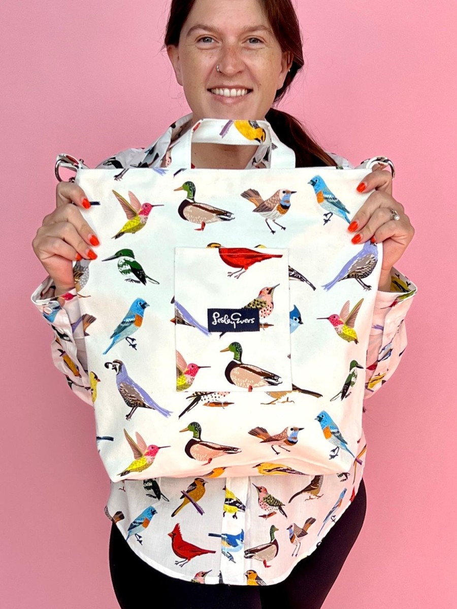 Clearance Lesley Evers Ivy Tote Birds