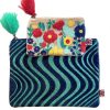 New Lesley Evers Wildflower Velvet Pouch Set