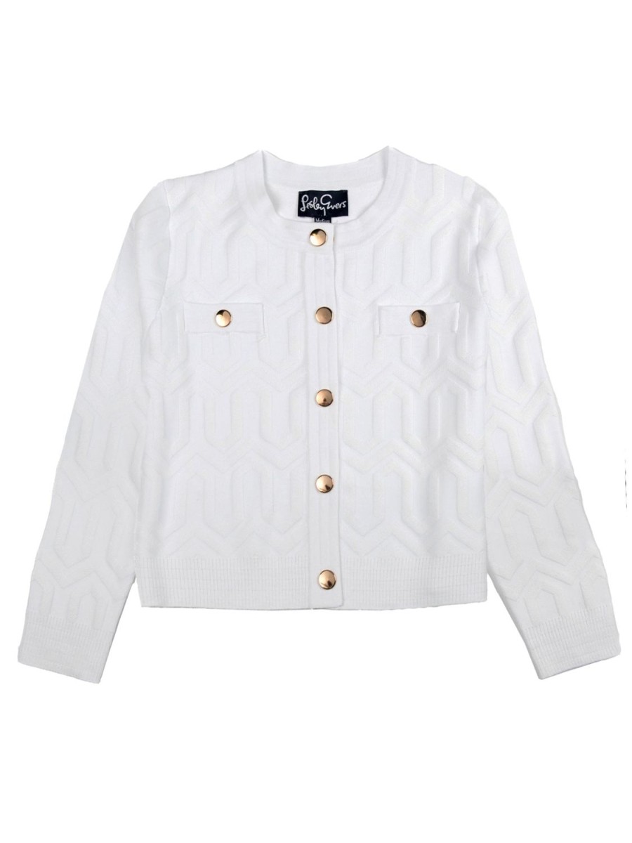 Hot Lesley Evers Lea Cardigan White