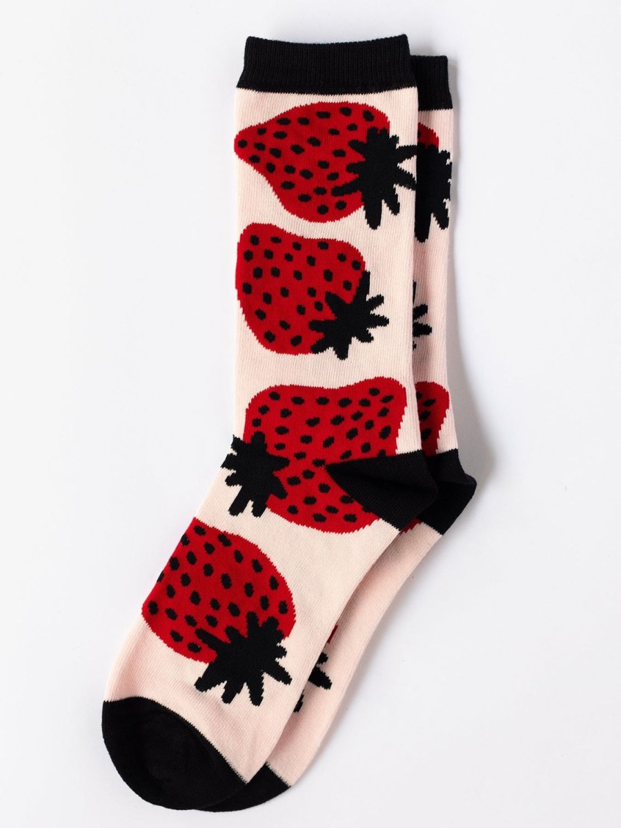 Clearance Lesley Evers Socks Strawberries