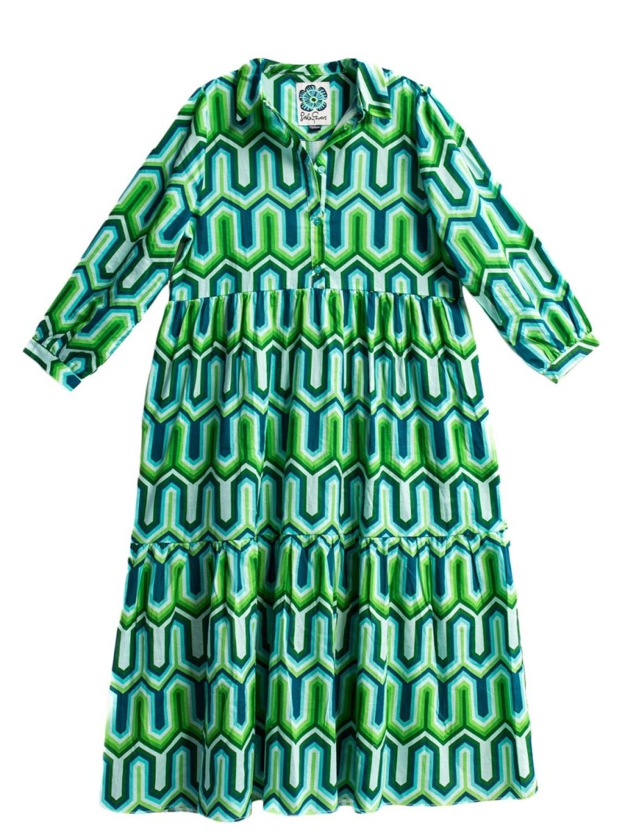 Best Lesley Evers Ruthie Dress Corinth Green