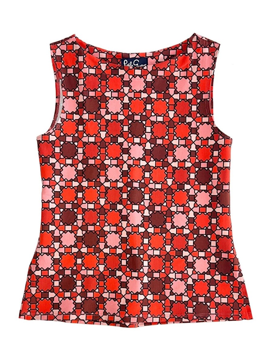 New Lesley Evers Stella Top Stained Glass Red