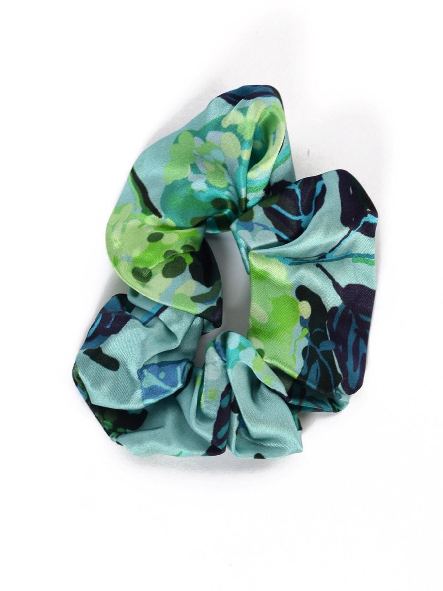 Best Lesley Evers Skye Silk Scrunchie Hydrangea Blue