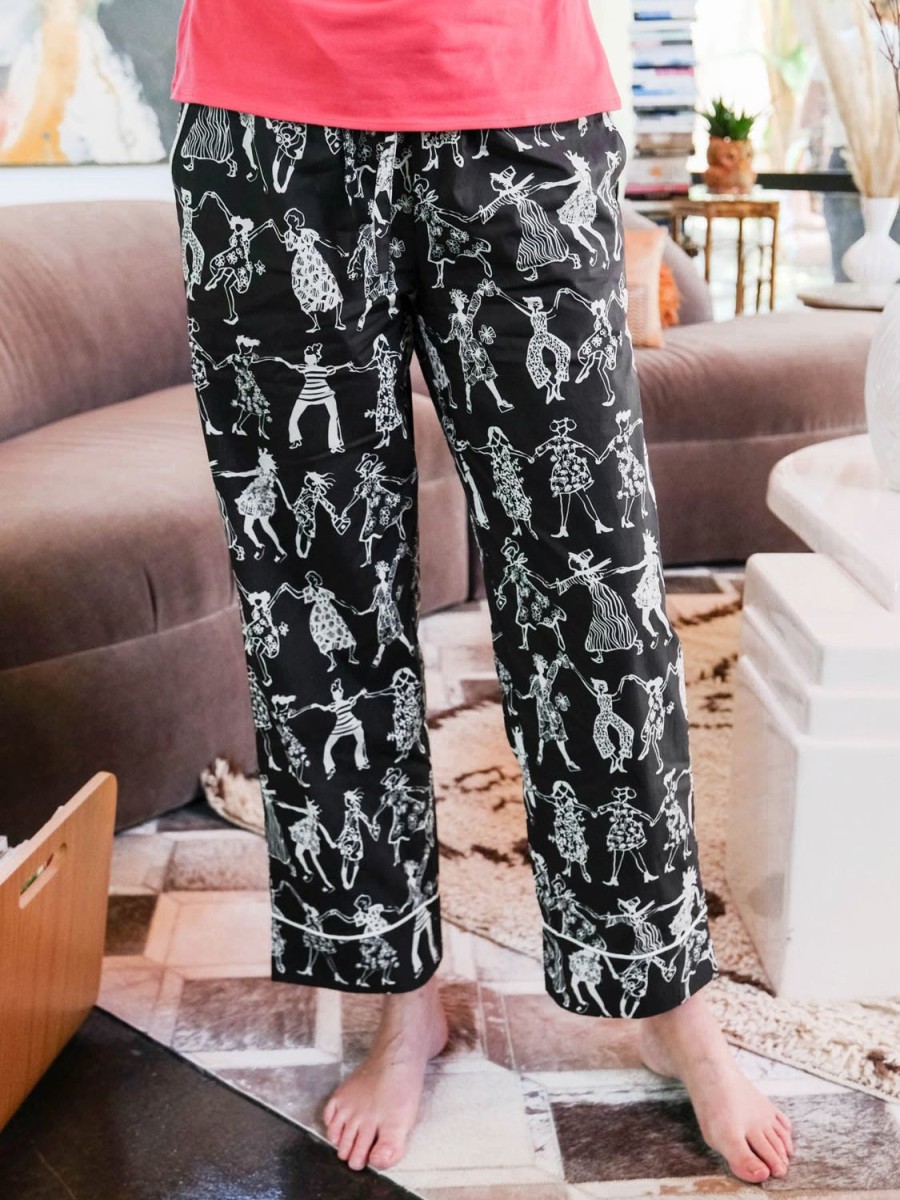 Online Lesley Evers Kiera Pajama Pant Friends B/W