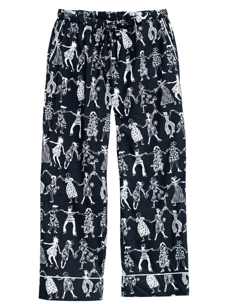 Online Lesley Evers Kiera Pajama Pant Friends B/W