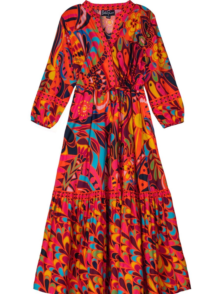 New Lesley Evers Rene Dress Shakalaka Orange