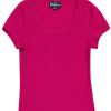 Online Lesley Evers Irene Rib Tee Magenta