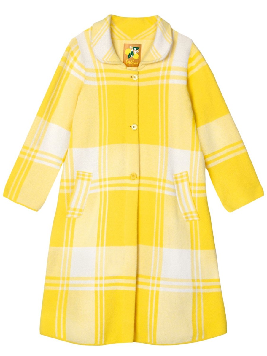 Best Lesley Evers Natalie Coat Lemon Yellow Plaid