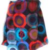 New Lesley Evers Esme Silk Scarf Circles Dark