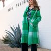 Online Lesley Evers Natalie Coat Green Apple Plaid