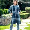 Best Lesley Evers Natalie Coat Ocean Blue Plaid