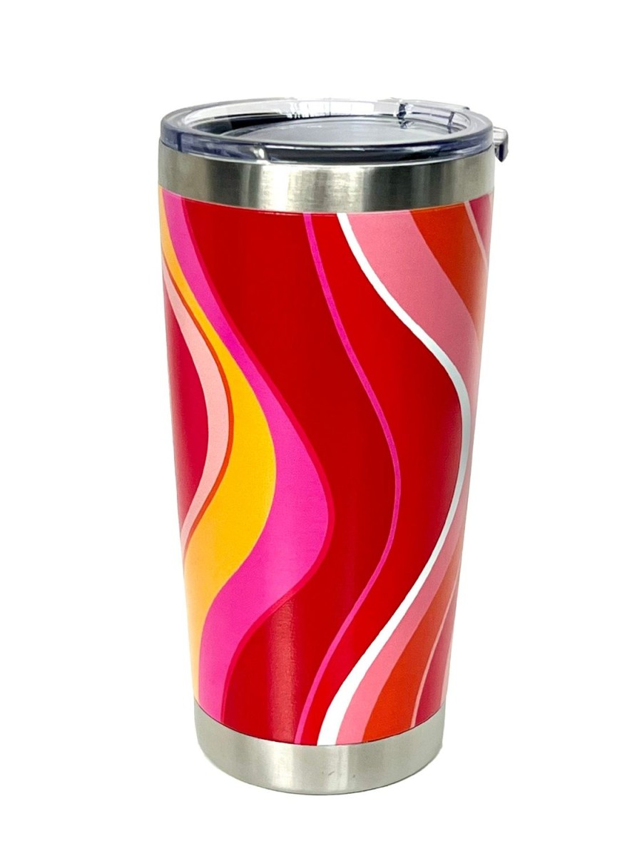 Best Lesley Evers Pink Wave 20Oz Travel Tumbler