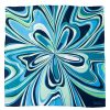 New Lesley Evers Lillian Silk Twill Scarf Pinwheel Navy