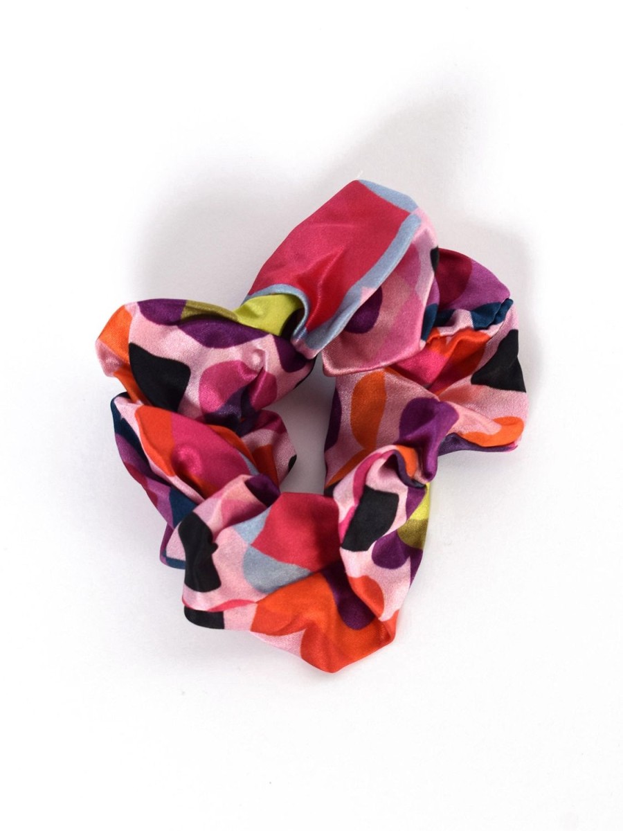 Online Lesley Evers Skye Silk Scrunchie Gems Pink