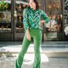 Wholesale Lesley Evers Lori Pant Leaf Green Corduroy