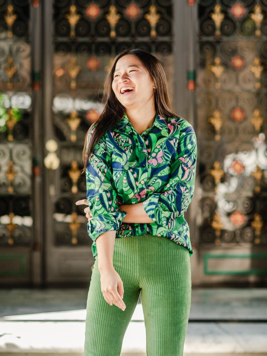 Clearance Lesley Evers Kathryn Blouse Serendipity Green