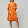 Clearance Lesley Evers Cara Dress Jubilee Orange